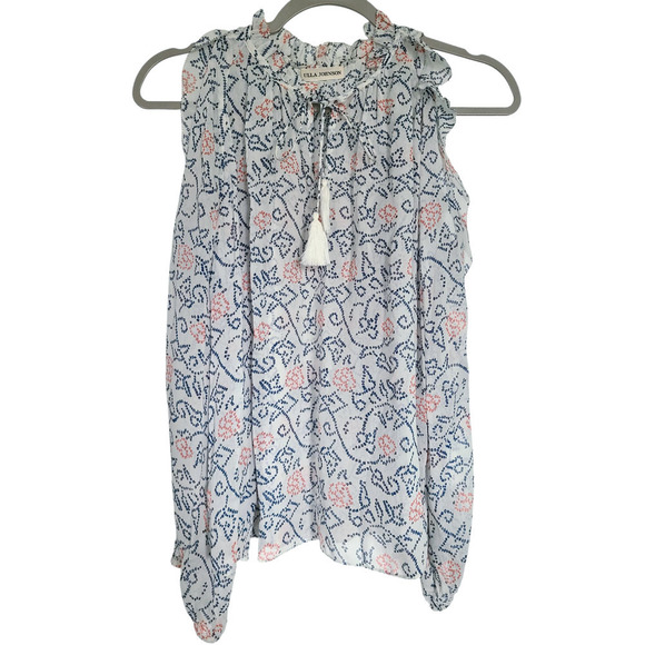 Ulla Johnson Dunia Silk Cold Shoulder Blouse Size 0 - Picture 4 of 10